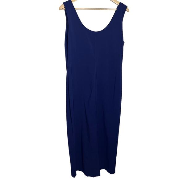 Pier Antonio Gaspari Royal Navy Blue Sleeveless Tank Maxi Dress - Picture 6 of 9